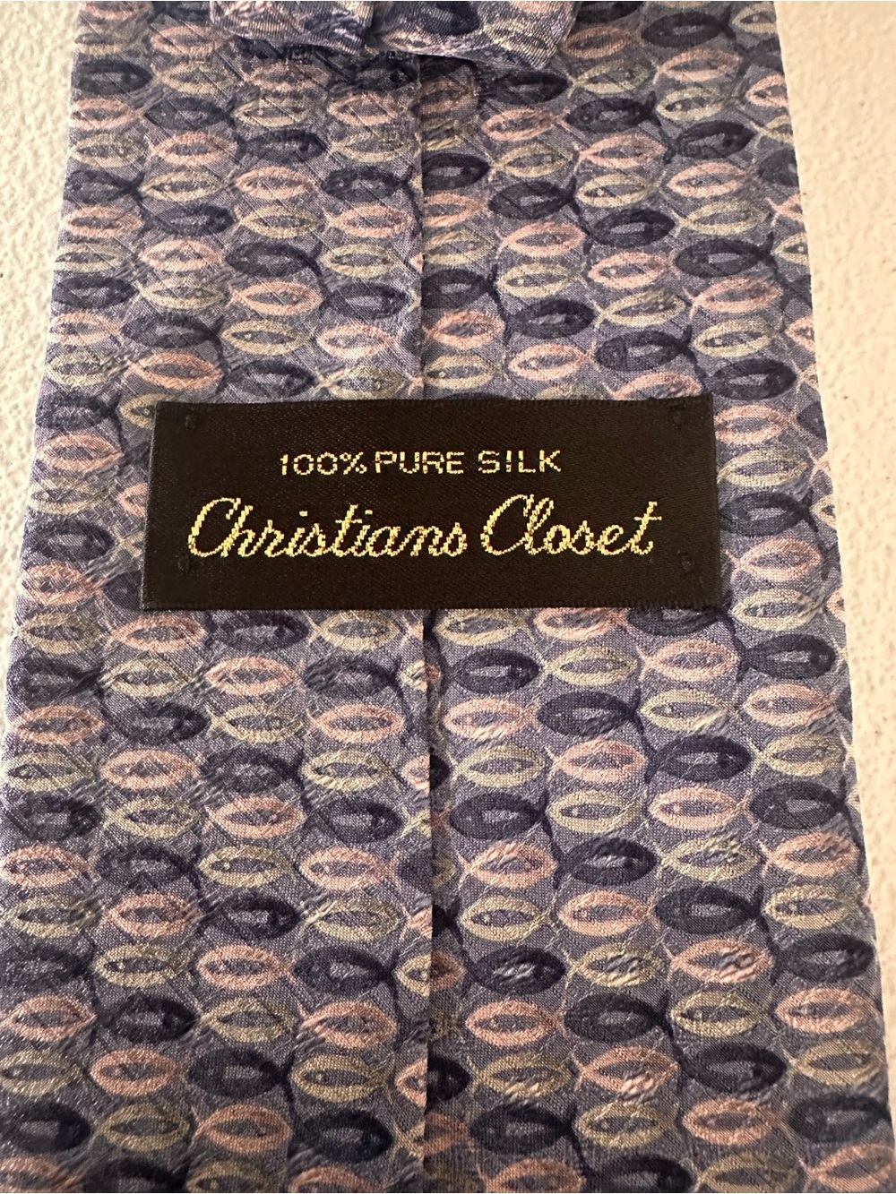 Others Follow‎ Christians Closet Silk Tie in Blue and Pink
